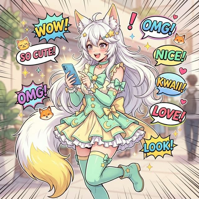 Mascote Maki com Celular OTA